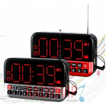 Радиоприемник-часы L-80 mp3 с аккумулятором