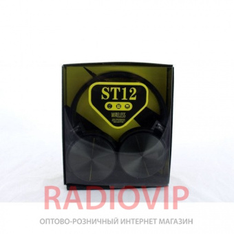 картинка Беспроводные Bluetooth стерео наушники ST12 с МР3, FM и AUX от интернет магазина Radiovip