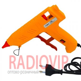 картинка Клеевой пистолет с кнопкой HD-02, под клей 11мм, 120W, желтый от интернет магазина Radiovip